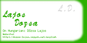 lajos dozsa business card